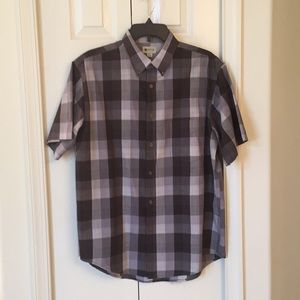 Plaid shirt short sleeve with pocket